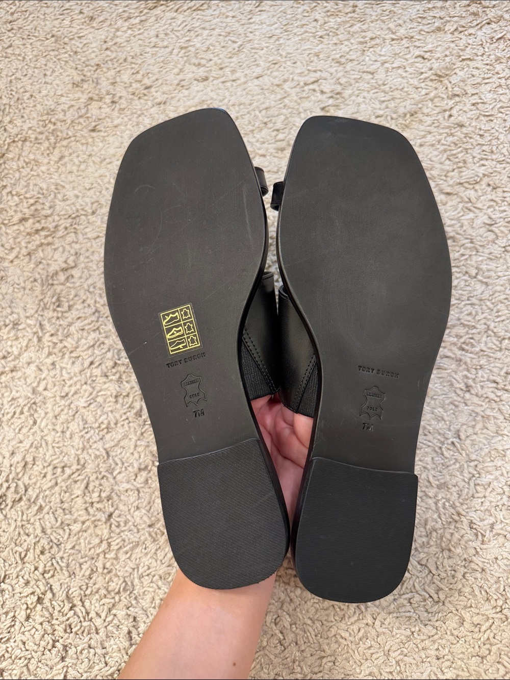 Tory Burch Black Toe Ring Sandals - Picture 4 of 4